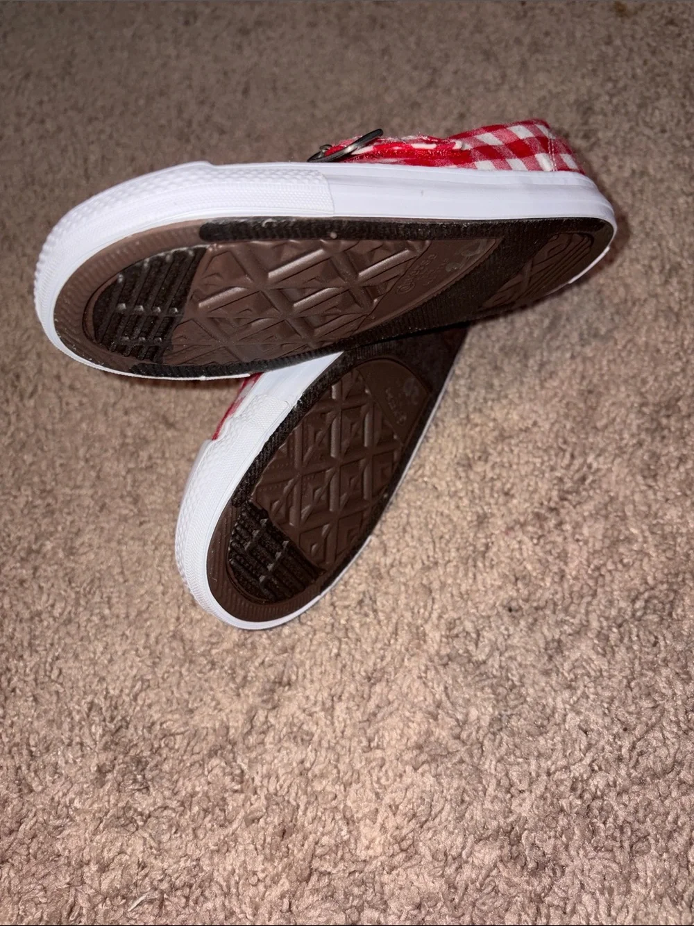 Converse Kids Red and White Gingham Mary Jane Sneakers NWOT